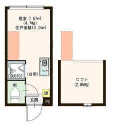 本蓮沼駅 徒歩7分 2階の物件間取画像